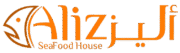 Aliz Seafood & Grill Aliz_Seafood_Grill_House_ logo features a stylized fish and the name in both English and Arabic, highlighted in vibrant orange text. Dearborn MI