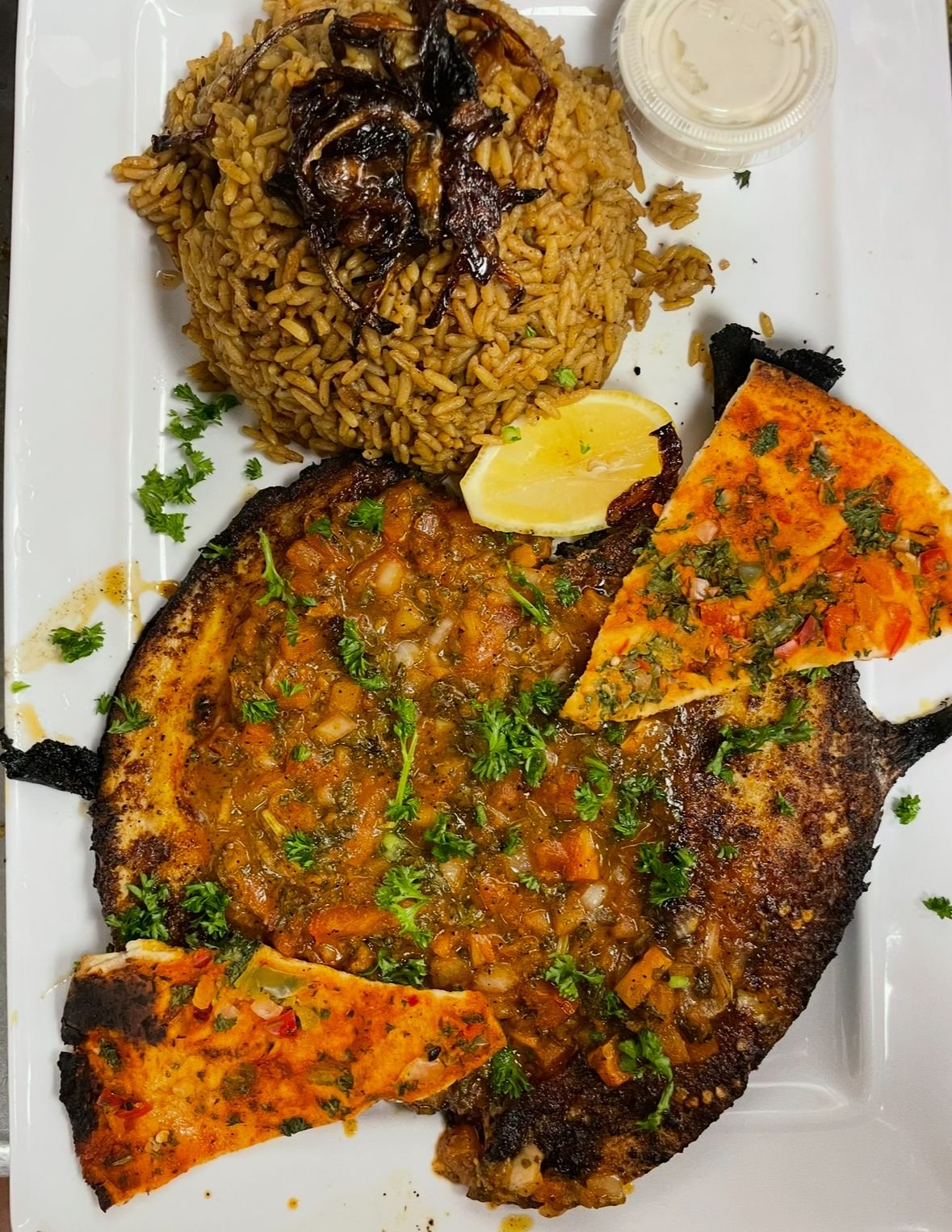Grilled Golden Pomfret   زبيدي مشوي